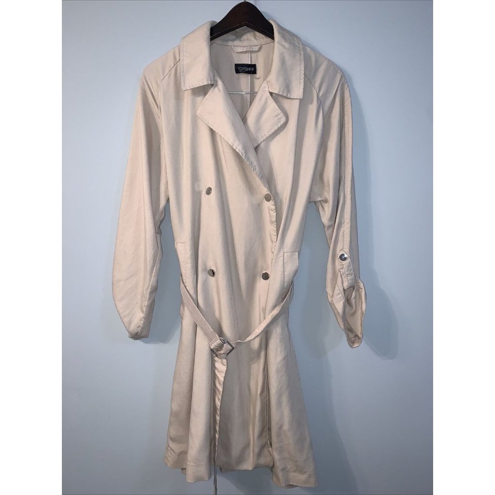 TopShop Beige Summer Trench Coat NWOT Sz 6
